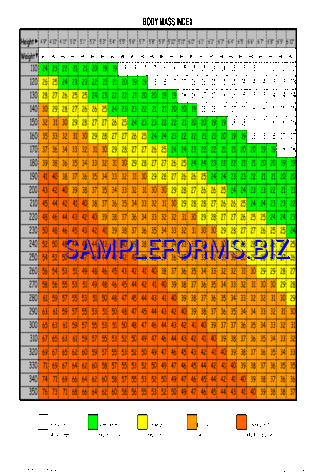 Body Mass Index Chart pdf free
